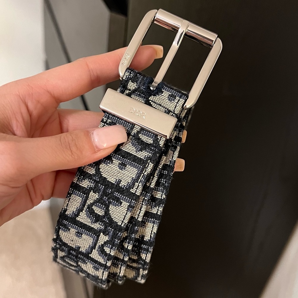 Black and Beige Dior Oblique Jacquard, 35 MM - Picture 3 of 5